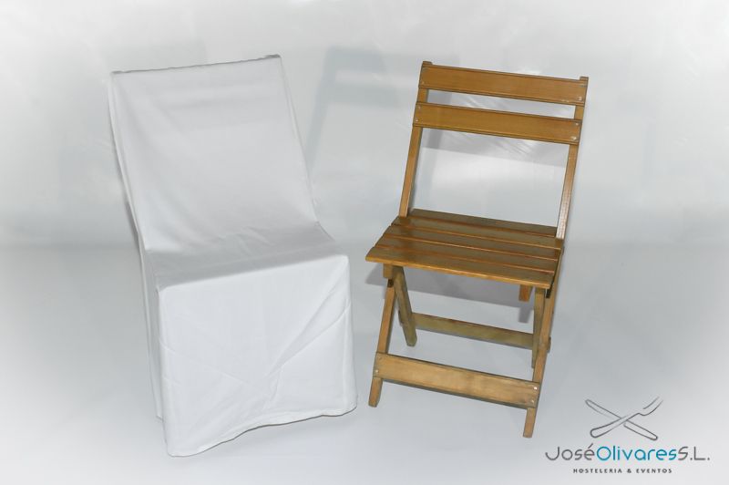 Funda Blanca para la Silla plegable de Madera