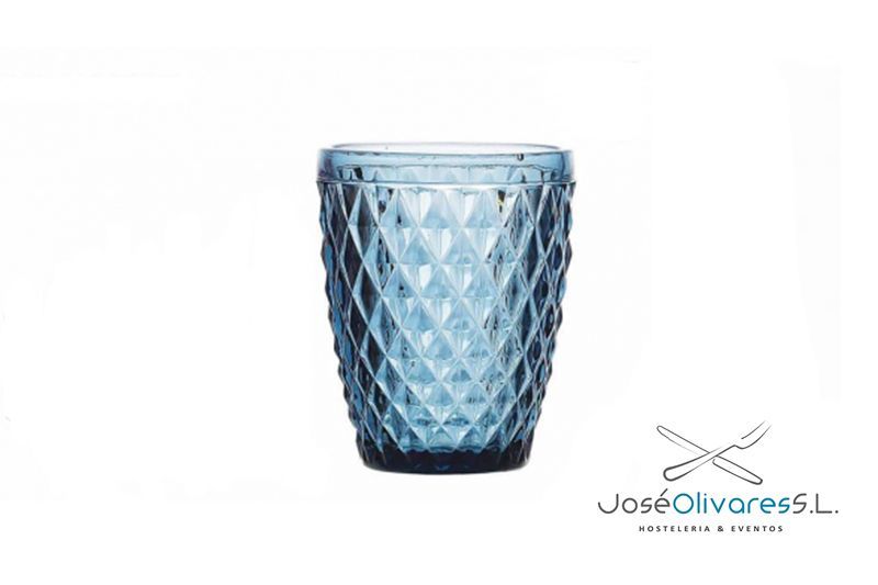 Vaso Tallado Blue 27 cl