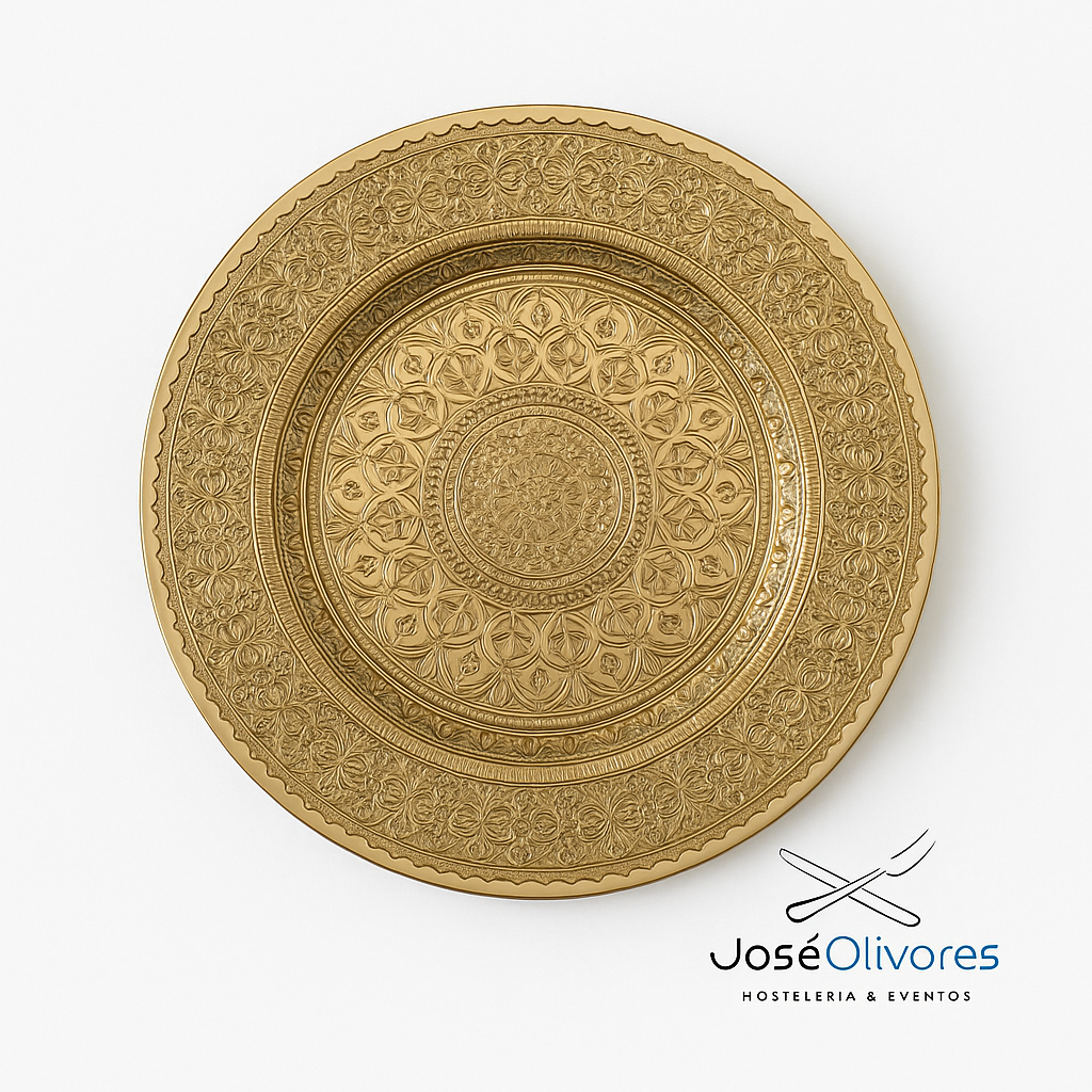 Bajoplato Tallado Dorado
