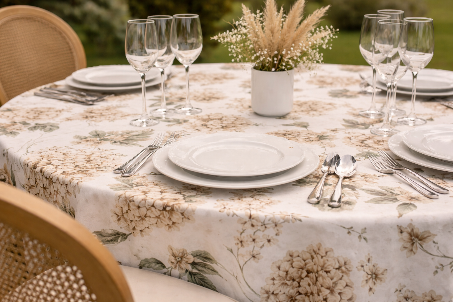 Mantel Redondo Hortensia